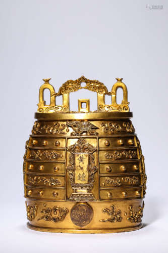 A Gilt-Bronze Chime Bell