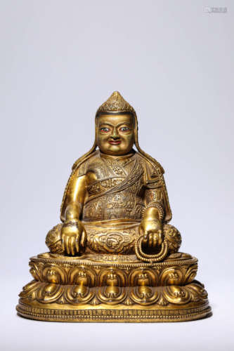 A Tibetan Ancestor of the Sakya Sect Statue