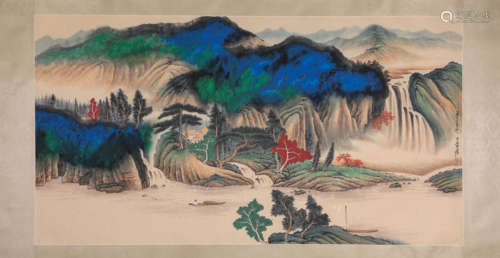 A Chinese Scroll Painting by Zhang Da Qian