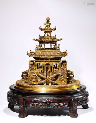 A Gilt-Bronze Mandala Sculpture