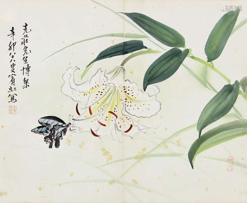 黄宾虹 花卉 纸本 册页