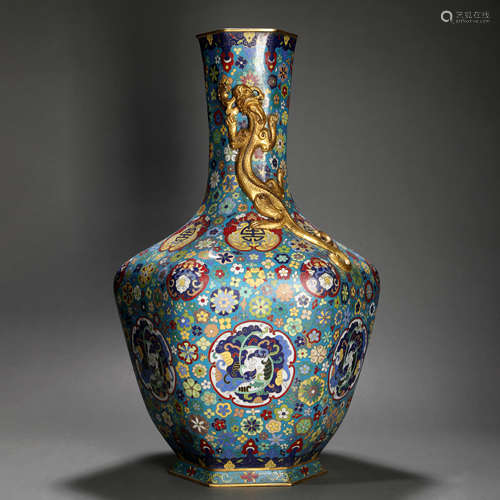 A CLOISONNé ENAMEL VASE