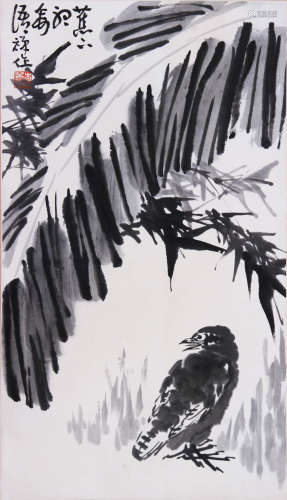 A CHINESE QUAIL PAINTING ON PAPER,  MOUNTED