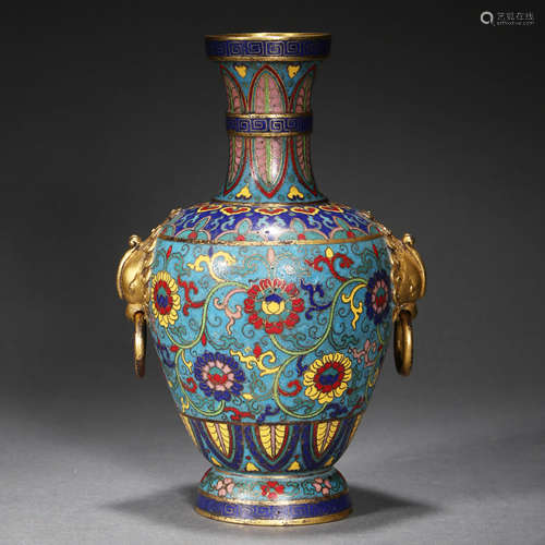 A CLOISONNé ENAMEL VASE