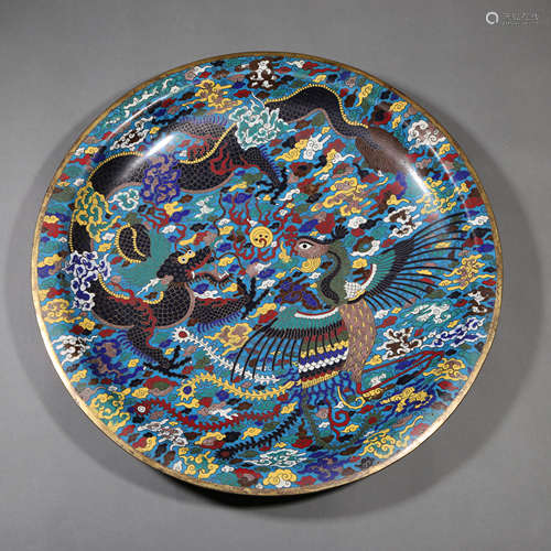 A CLOISONNé ENAMEL DISH