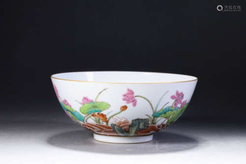A Famille Rose Flower Bowl