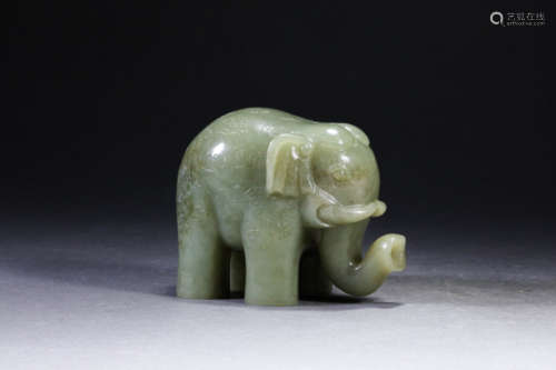 A Carved Jade Elephant