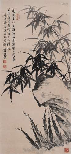 钟寿仁 (1927-1999) 竹石图