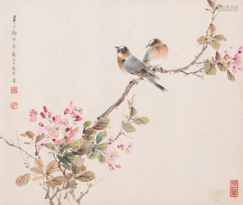 京津画派著名画家-颜伯龙 (1898-1955) 花鸟