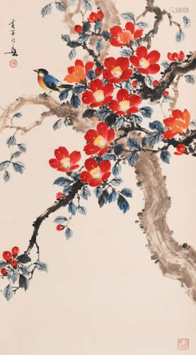 黄幻吾 (1906-1985) 红叶小鸟