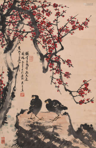 陶天月 (1932-2023) 风雪幽禽