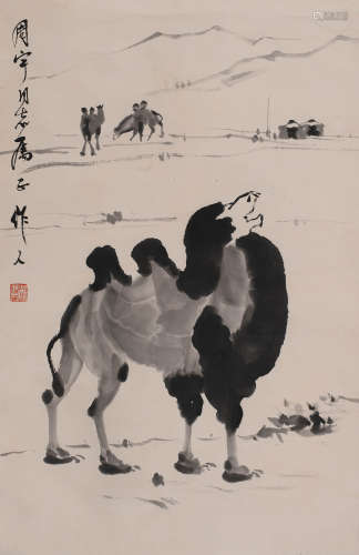 吴作人 (1908-1997) 骆驼