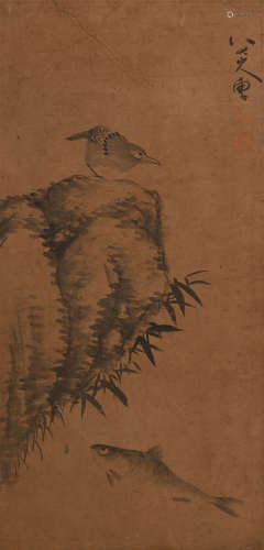 八大山人 (1626-1705) 竹石鱼鸟