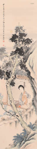 潘琪 (1892-1952) 抚琴图