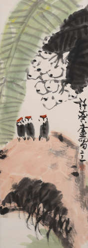 许麟庐 (1916-2011) 芭蕉小鸟