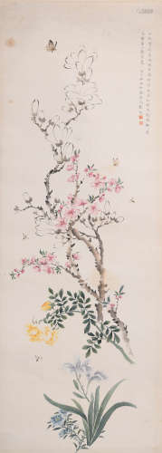 张光 (1878-1970) 玉兰蝴蝶