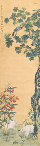 沈铨 (1682-1760) 双兔