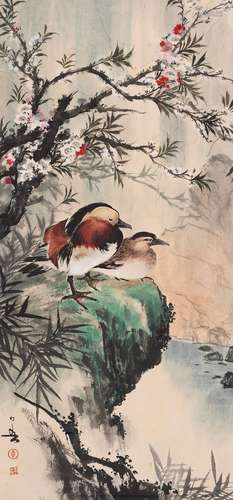 黄幻吾 (1906-1985) 桃花鸳鸯