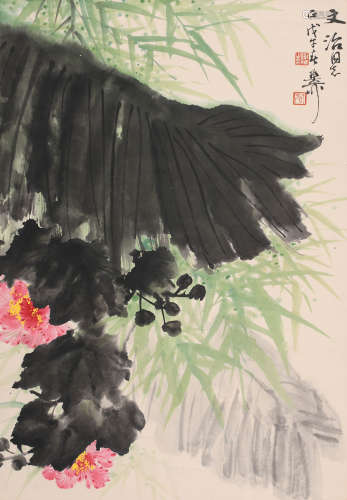 谢稚柳 (1910-1997) 芙蓉花