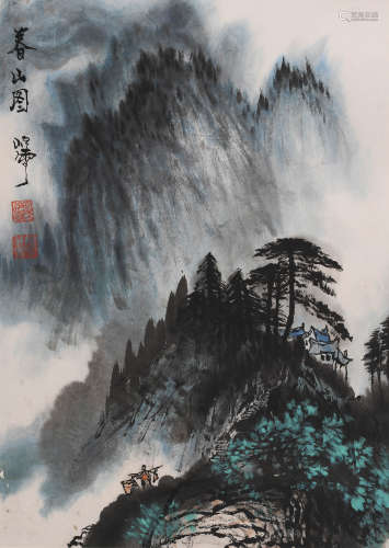 秦岭云 (1914-2008） 春山图