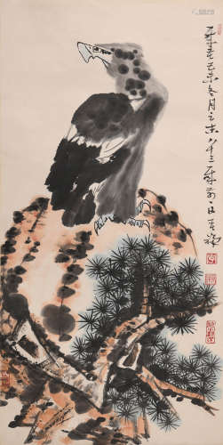 李苦禅 (1899-1983) 鹰石图