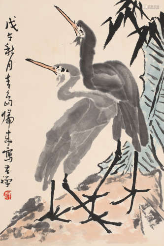 李苦禅 (1899-1983) 双鹭