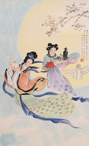 吴青霞 (1910-2008) 嫦娥奔月