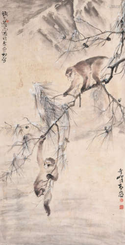 高奇峰 (1889-1933) 双猴图