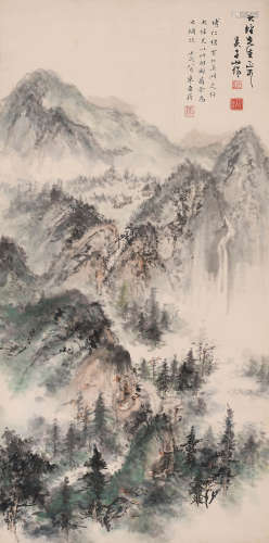 吴千山 (1947-1990) 溪山幽居图