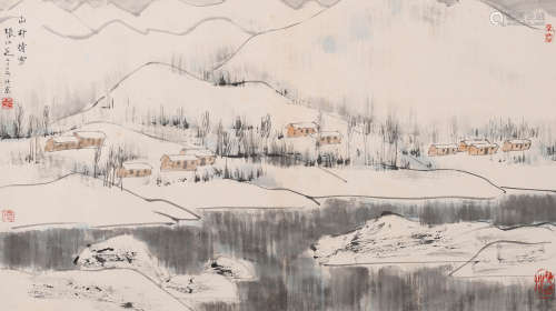 张仁芝 (b.1935) 山村积雪