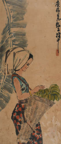 金捷中 (1937-1993) 芭蕉仕女