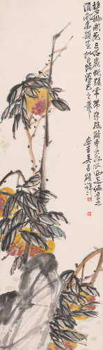 吴昌硕 (1844-1927) 碧桃花开