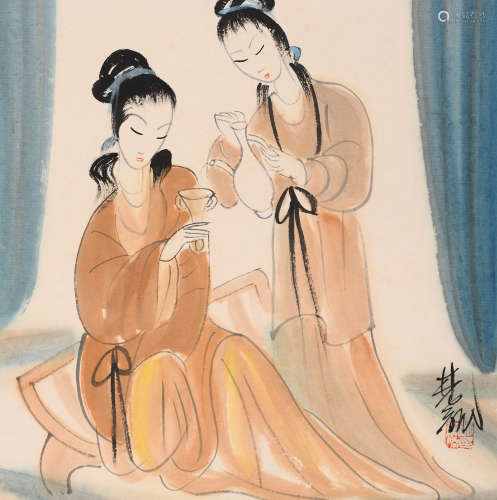 林风眠 (1900-1991) 双美图