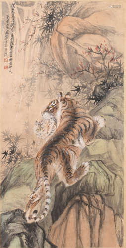 张善孖 (1882-1940) 双虎