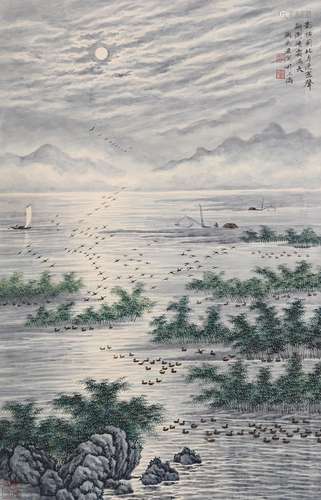 陶为浤 (b.1940) 渔歌唱晚