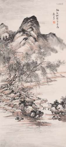 汪声远 (1889-1969) 桃红柳绿写春光