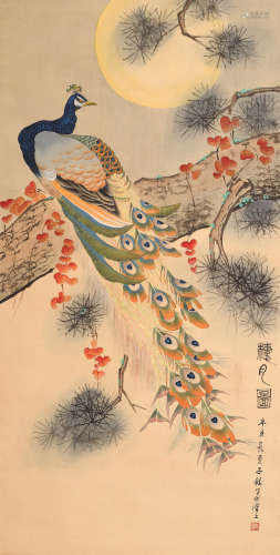 刘子铸 （b.1933） 棲月图