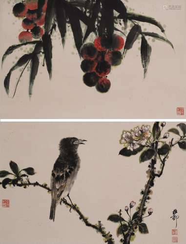 谢稚柳 (1910-1997) 花果幽禽