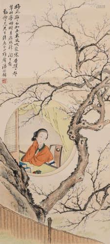 潘振镛 (1852-1921) 桃花仕女