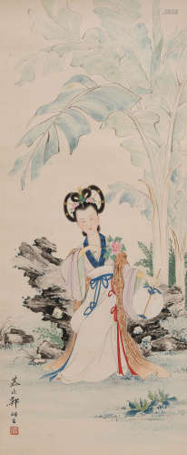郑慕康 (1901-1982) 芭蕉仕女