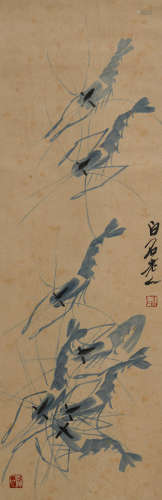 齐白石 (1864-1957) 群虾图