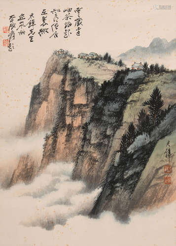 张大千(1899-1983)、黄君璧(1889-1991) 山水