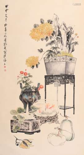 孔小瑜 (1889-1984) 岁朝图