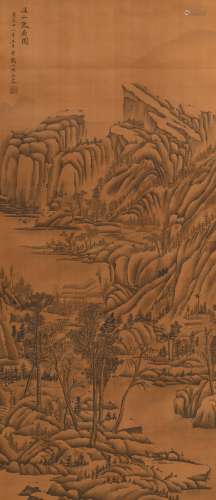 王蒙(款) (1308-1385) 溪山逸居图