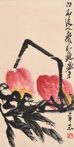 齐良迟 (1921-2003) 双寿图