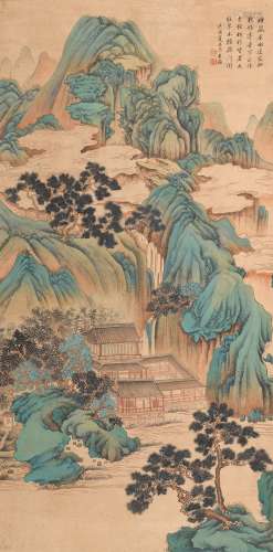 王鉴（款） (1598-1677) 山水楼阁