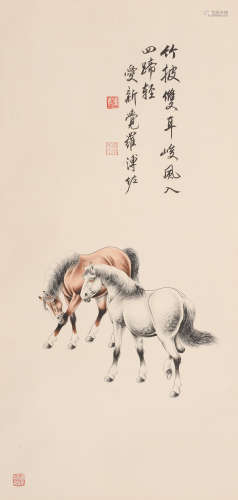溥佐 (1918-2001) 双骏图