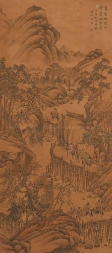 王翚（款） (1632-1717) 深山行旅图