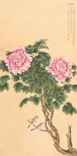 于非闇(1889-1959)、张大千(1899-1983) 富贵白头