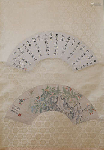 钱镜塘，陈之佛扇面